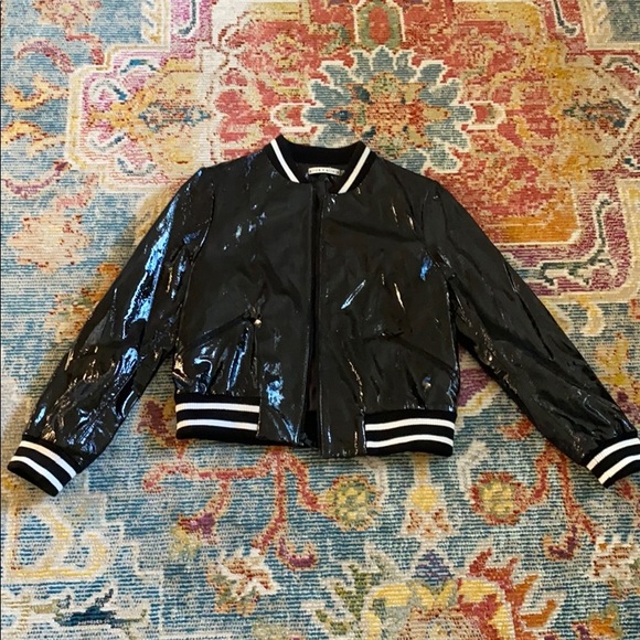 Alice + Olivia Bad Ass Leather Bomber Jacket - Picture 3 of 12